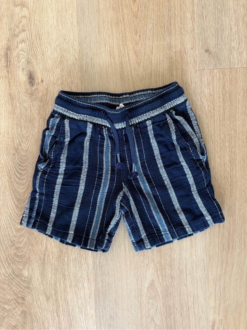 Cat & Jack Navy and Light Blue Striped Kids Shorts